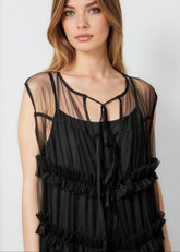 Ruffle Trim Tulle Overlay Layering Pieces Kate Hewko 
