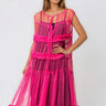 Ruffle Trim Tulle Overlay Layering Pieces Kate Hewko Hot Pink One size 