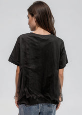 Ruffle Trim Tulle Overlay Tee Tees Kate Hewko 