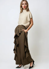 Ruffle Wrap Trousers Pants Kate Hewko 