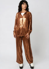Rust Metallic Pant Set Two Piece Sets Kate Hewko 