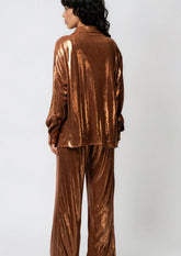 Rust Metallic Pant Set Two Piece Sets Kate Hewko 