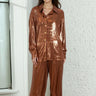 Rust Metallic Pant Set Two Piece Sets Kate Hewko 