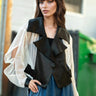 Satin Lapel Cropped Mesh Jacket Layering Pieces Kate Hewko 