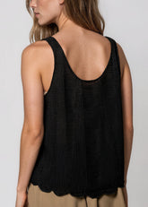 Scallop Hem Beaded Tank Tank Tops Kate Hewko 
