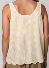 Scallop Hem Beaded Tank Tank Tops Kate Hewko 