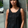 Scallop Hem Beaded Tank Tank Tops Kate Hewko Black One size 