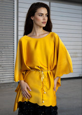 Scallop Trim Batwing Blouse Blouses Kate Hewko 