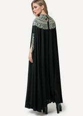 Sequin Beaded Cape Sleeve Maxi Dress Dresses Kate Hewko 