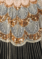 Sequin Beaded Tassel Cape Overlay Layering Pieces Kate Hewko 