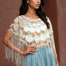 Sequin Beaded Tassel Cape Overlay Layering Pieces Kate Hewko 