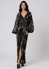 Sequin Brushstroke Draped Dress Dresses Kate Hewko 