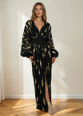 Sequin Brushstroke Draped Dress Dresses Kate Hewko 