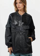Sequin Cinched Utility Jacket Outerwear Kate Hewko 
