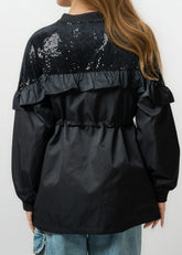 Sequin Cinched Utility Jacket Outerwear Kate Hewko 