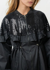 Sequin Cinched Utility Jacket Outerwear Kate Hewko 