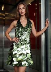 Sequin Disc Halter Dress Dresses Kate Hewko 