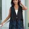 Sequin Fringe Hem Vest Vests Kate Hewko 