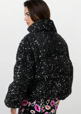 Sequin Puffer Bomber Jacket Outerwear Kate Hewko 