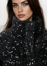 Sequin Puffer Bomber Jacket Outerwear Kate Hewko 