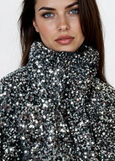 Sequin Puffer Bomber Jacket Outerwear Kate Hewko 
