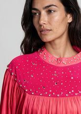 Sequin Yoke Balloon Sleeve Blouse Blouses Kate Hewko 