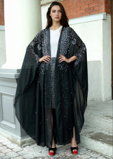 Sheer Beaded Kimono Layering Pieces Kate Hewko Black One size 