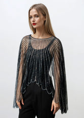 Sheer Embellished Cape Overlay Layering Pieces Kate Hewko 