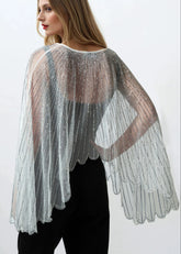 Sheer Embellished Cape Overlay Layering Pieces Kate Hewko 