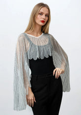 Sheer Embellished Cape Overlay Layering Pieces Kate Hewko 