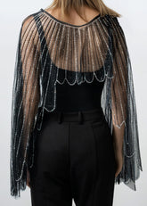 Sheer Embellished Cape Overlay Layering Pieces Kate Hewko 