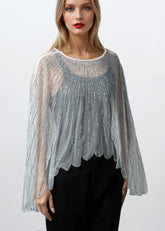 Sheer Embellished Cape Overlay Layering Pieces Kate Hewko 