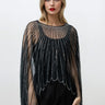 Sheer Embellished Cape Overlay Layering Pieces Kate Hewko Black One size 