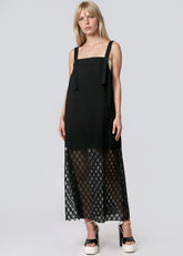 Sheer Grid Hem Overall Dress Dresses Kate Hewko 