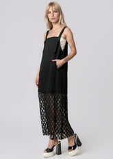 Sheer Grid Hem Overall Dress Dresses Kate Hewko 