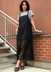 Sheer Grid Hem Overall Dress Dresses Kate Hewko 