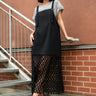 Sheer Grid Hem Overall Dress Dresses Kate Hewko 