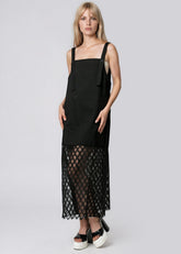 Sheer Grid Hem Overall Dress Dresses Kate Hewko 