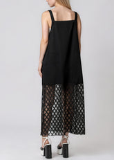 Sheer Grid Hem Overall Dress Dresses Kate Hewko 