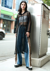 Sheer Mesh Hooded Overlay Layering Pieces Kate Hewko 