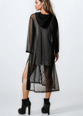 Sheer Mesh Hooded Overlay Layering Pieces Kate Hewko 