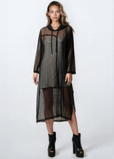 Sheer Mesh Hooded Overlay Layering Pieces Kate Hewko 