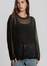 Sheer Mesh Long Sleeve Long Sleeve Tees Kate Hewko 
