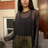 Sheer Mesh Long Sleeve Long Sleeve Tees Kate Hewko Black One size 