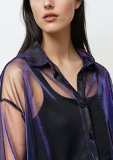 Sheer Metallic Button Up Layering Pieces Kate Hewko 