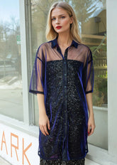 Sheer Metallic Button Up Layering Pieces Kate Hewko 