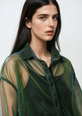 Sheer Metallic Button Up Layering Pieces Kate Hewko 