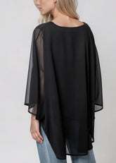 Sheer Poncho Blouse Blouses Kate Hewko 