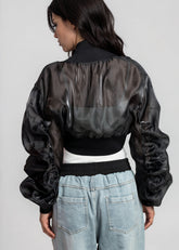 Sheer Ruched Sleeve Bolero Layering Pieces Kate Hewko 