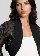 Sheer Ruched Sleeve Bolero Layering Pieces Kate Hewko 